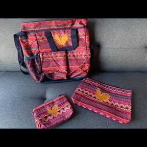 EUC, Set Crossbody Organizing Tote. Zipper pouch, mini zipper pouch. Thirty-one